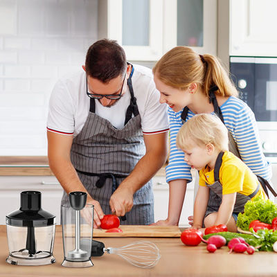 800W Kitchen Hand Blender 4 In 1 With Turbo Mode / 4 Stainless Steel Blades