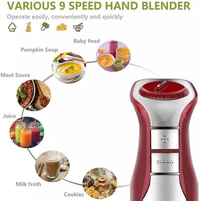 Stainless Steel Powerful Immersion Blender 800W Handheld Kitchen Blender