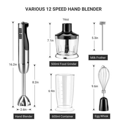 Im4 Blade Stick Mixer , Electric Hand Blender 800W For Kitchen