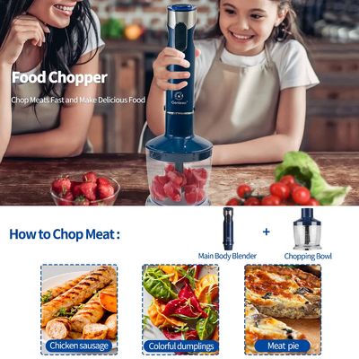 5 In 1 Portable Hand Blender , Immersion Hand Blender Set With Titanium Steel Blade
