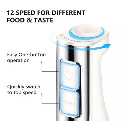 Multifunctional Hand Blender manufacturer Food Mixer 12 Speeds For Chopping Blending