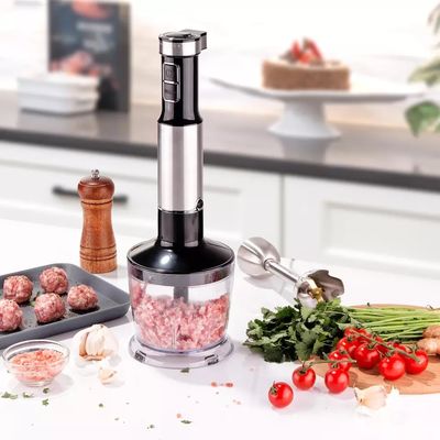 Black Stick Hand Blender With Potato Masher Chopper Measuing Cup