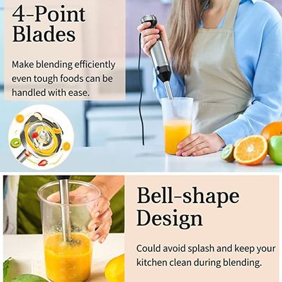 Ergonomic Stainless Steel Stick Blender 5 In 1 220v Hand Blender