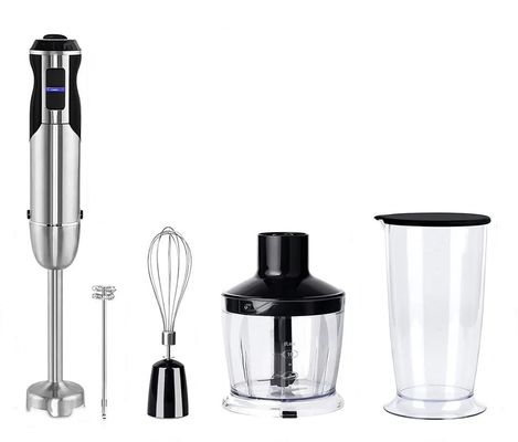 4 In 1 Powerful 800W Stainless Steel Stick Blender Variable 12 Speed