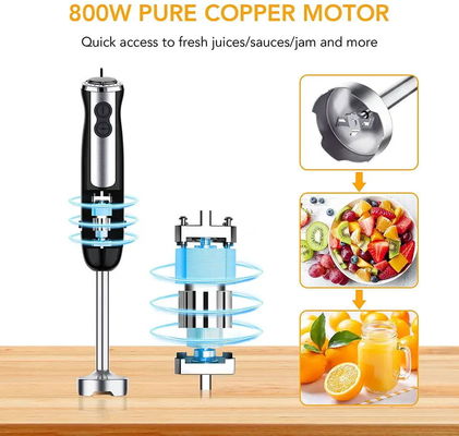 800W Pure Copper Motor Immersion Stick Blender Anti Splash Low Noise