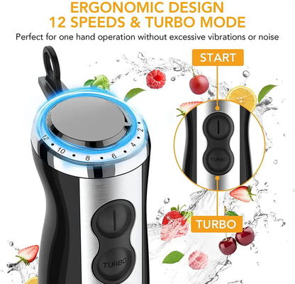 800W Pure Copper Motor Immersion Stick Blender Anti Splash Low Noise