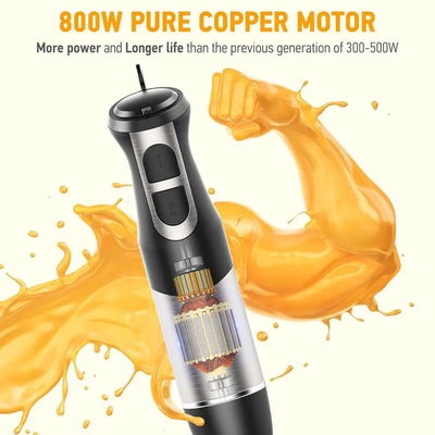 400W Immersion Stick Blender 3 In 1 Multi Function Two Speeds With Turbo 12 Speeds