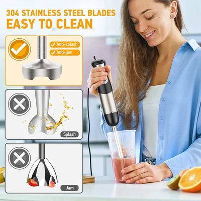 400W Immersion Stick Blender 3 In 1 Multi Function Two Speeds With Turbo 12 Speeds