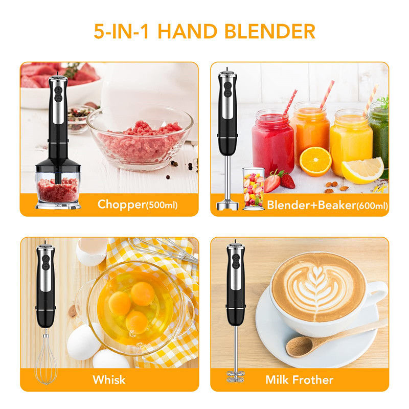 Anti Splash Stainless Steel Stick Blender Low Nosie Multipurpose Manual Blender