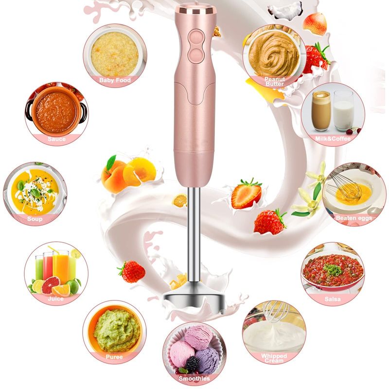 Kitchen Electronic Appliances 800w Stick Blender With Chopper / Beaker