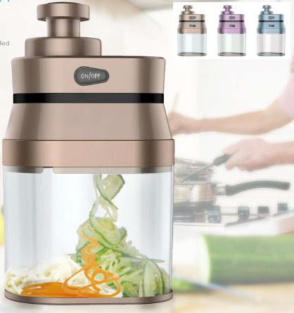 Black / White Spiralizer Food Processor Electric Spiral Vegetable Slicer Shredder